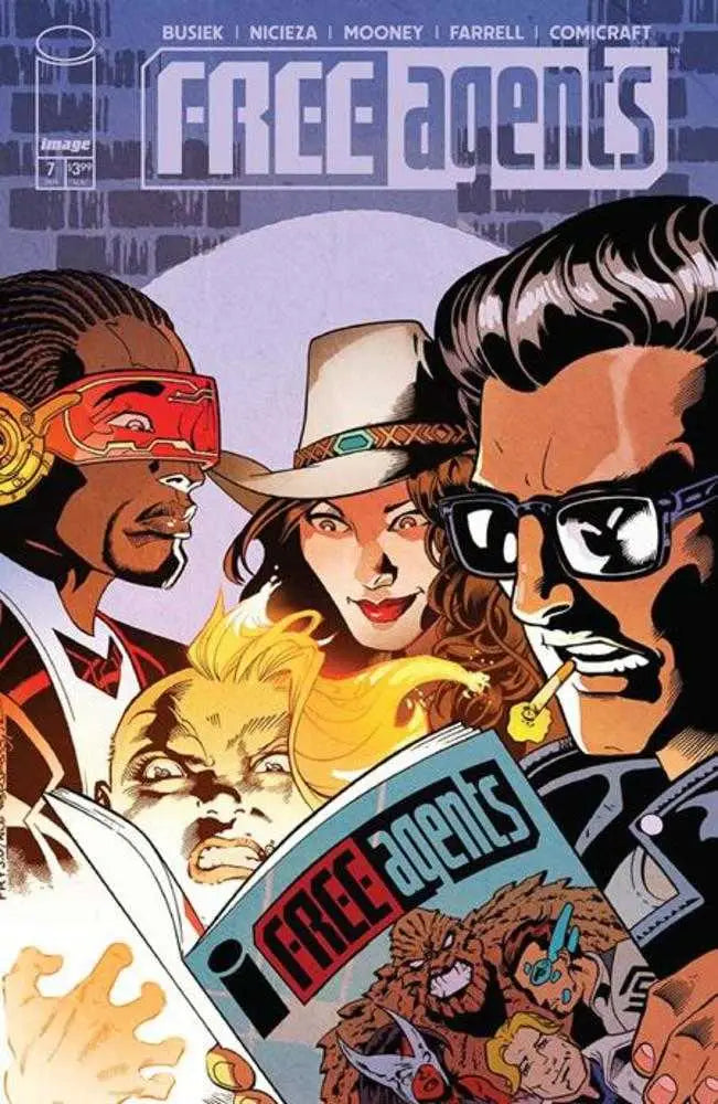 Comic book cover for Free Agents #7 Cover C James W Fry and Wade Von Grawbadger