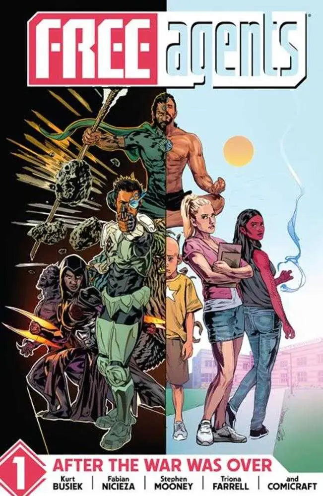 Comic book cover of Free Agents TP Volume 01 showcasing dynamic superhero art