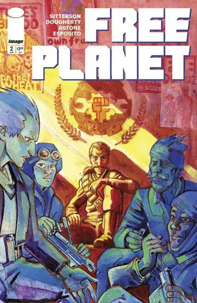 Free Planet comic book Cover B Jed Dougherty Variant featuring vibrant artwork