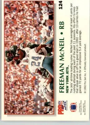 Freeman McNeil - 1992 Pro Set Power - #124 - Football - Football Card Single