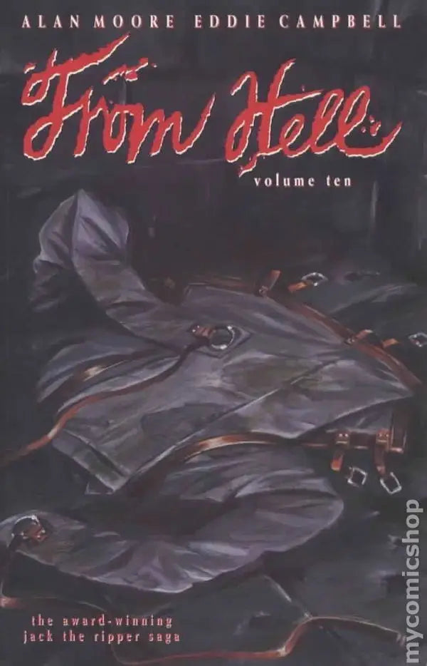 Comic book cover of From Hell by Alan Moore featuring a dark figure, great for trading cards