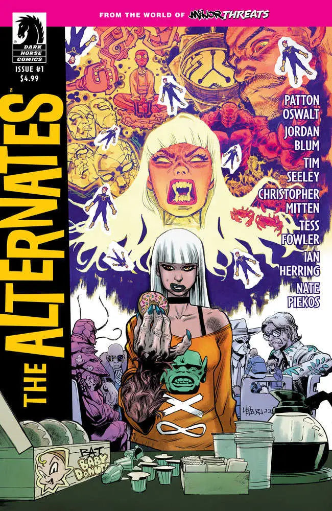 Comic book cover by Scott Hepburn featuring contrasting figures from Minor Threats