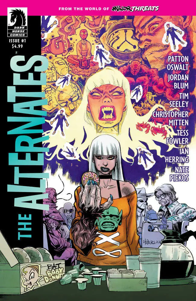 Comic book cover by Scott Hepburn featuring vibrant psychedelic art in Minor Threats series