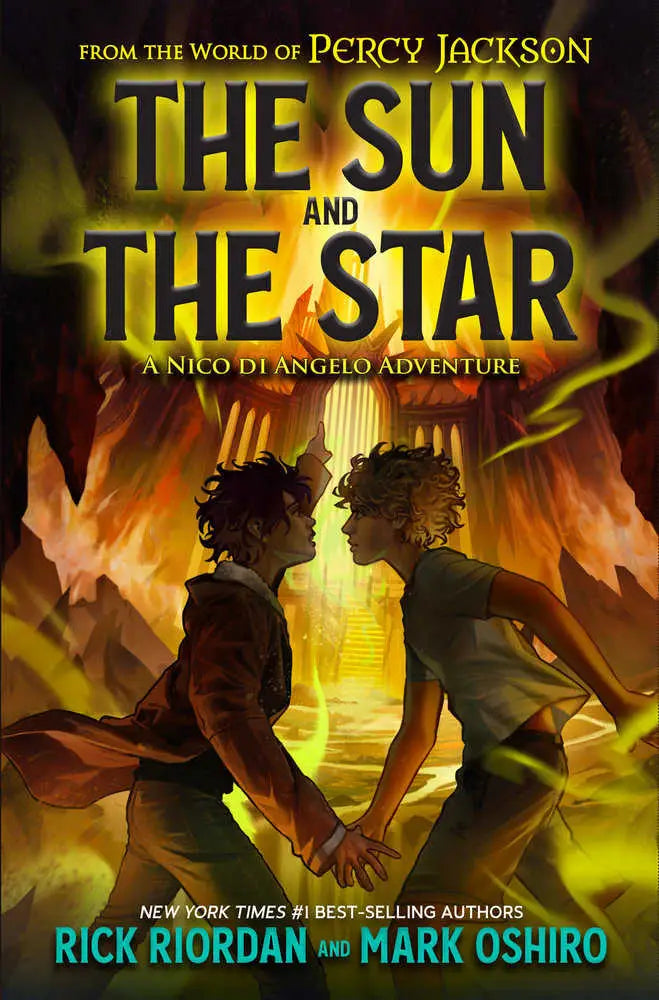 Book cover for The Sun and the Star featuring Nico Di Angelo from Percy Jackson series