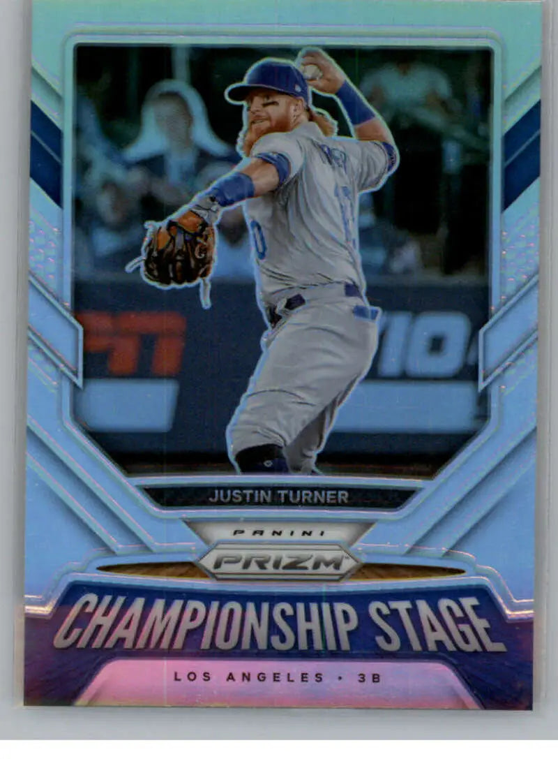 2021 Panini Prizm Championship Stage Silver Prizm #4 Justin Turner NM-M ID:52466