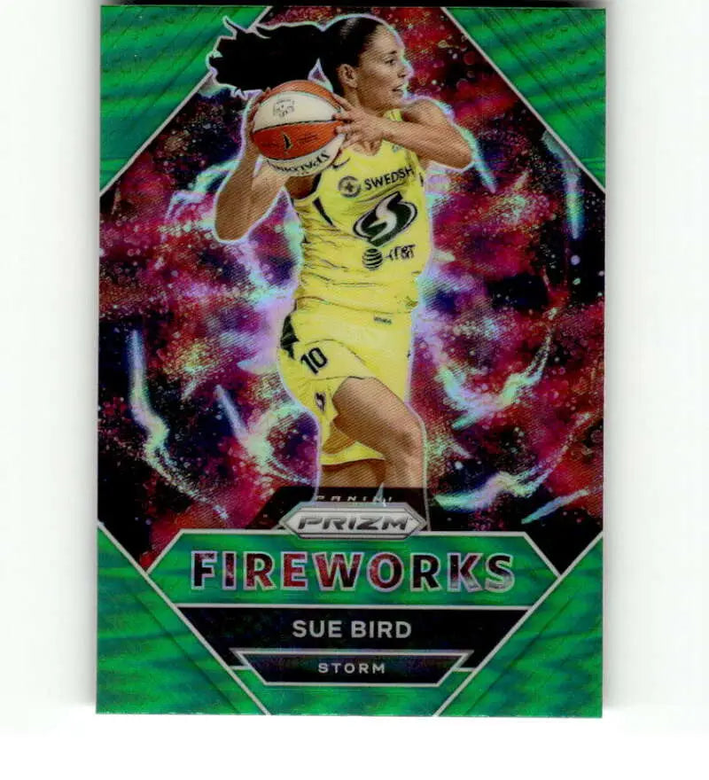 2021 Panini WNBA Prizm Fireworks Prizms Green #18 Sue Bird NM Near Mint ID:83436