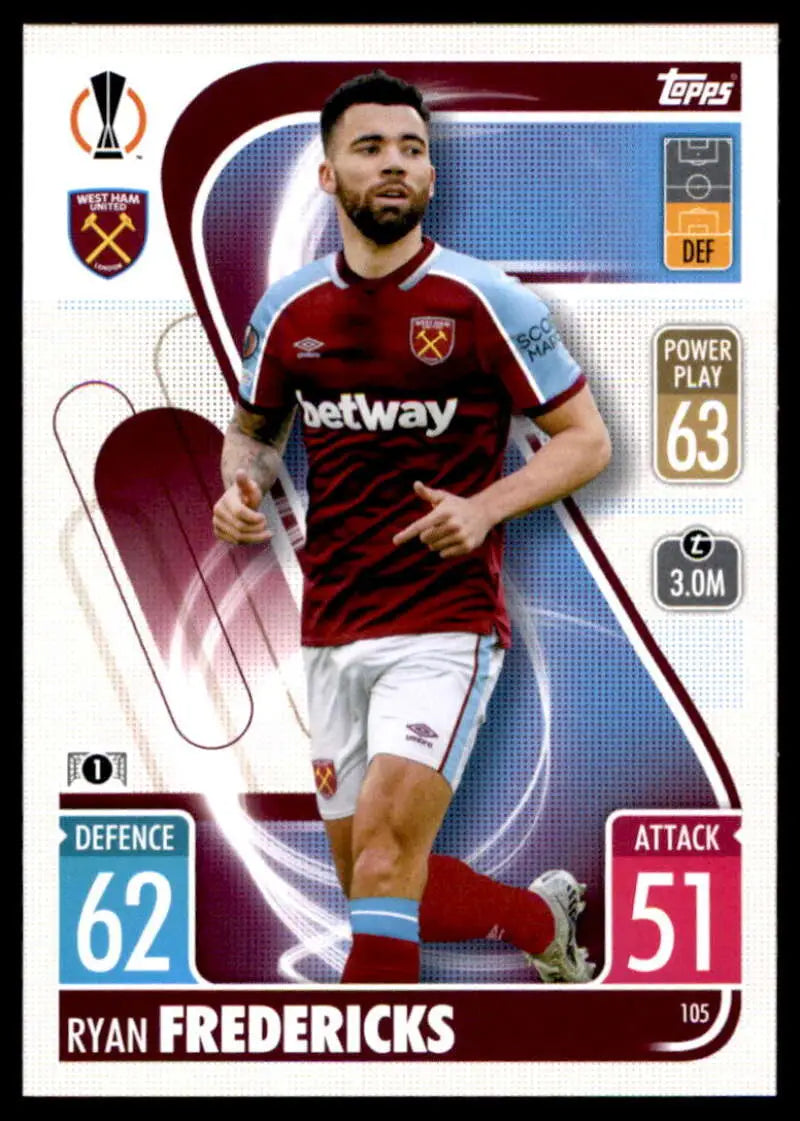 2021-22 Topps Match Attax UEFA Champions League #105 Ryan Fredericks NM ID:43048