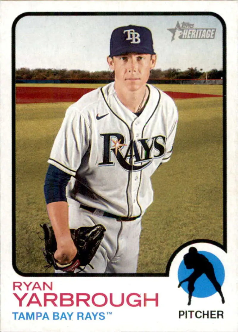 2022 Topps Heritage #23 Ryan Yarbrough NM-MT Rays ID:42411