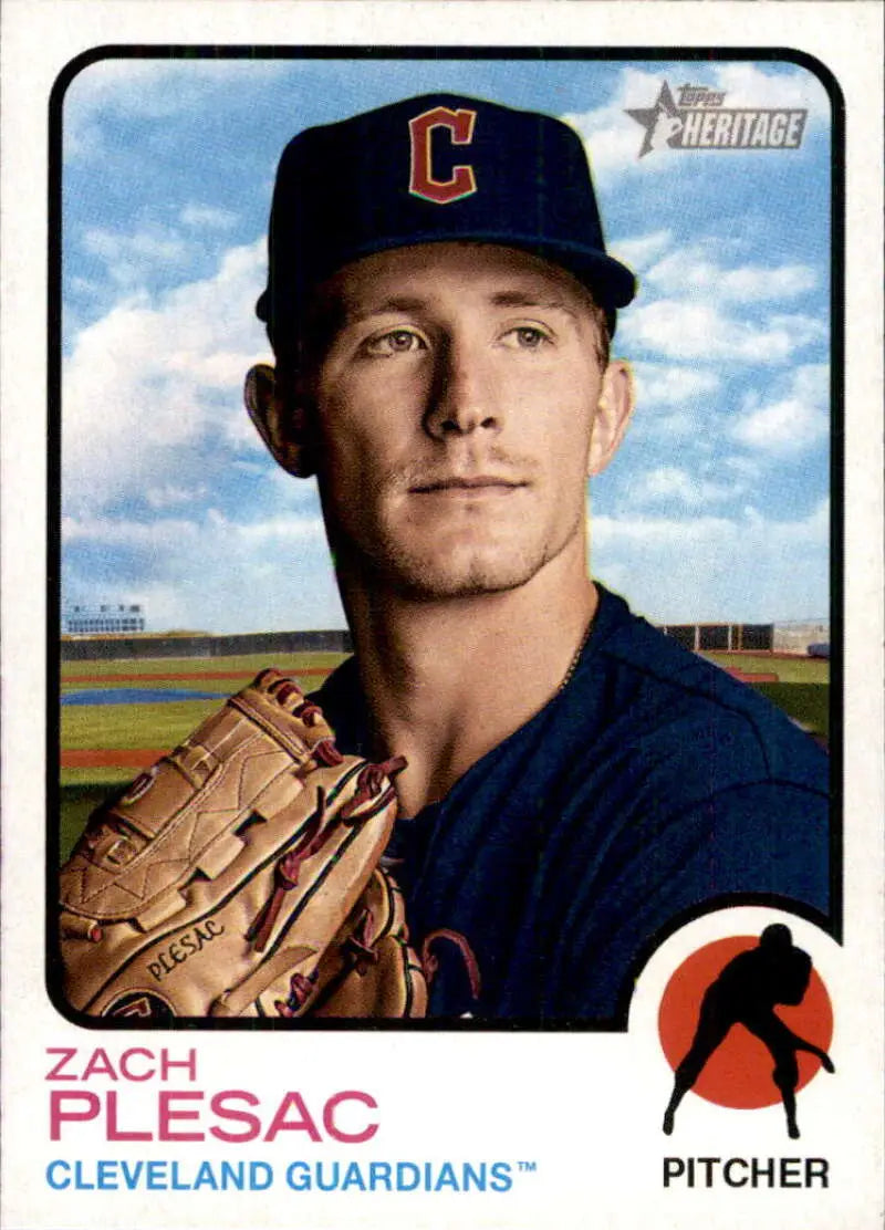2022 Topps Heritage #240 Zach Plesac NM-MT Guardians ID:42428