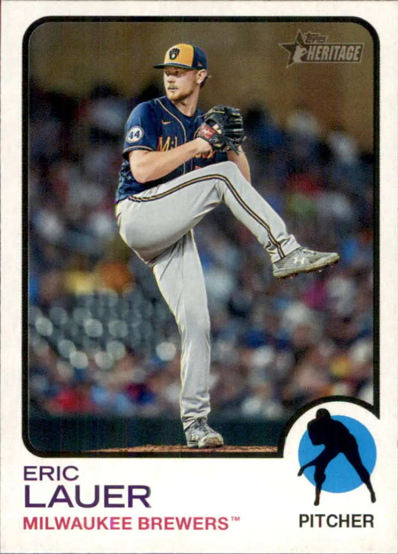 2022 Topps Heritage #336 Eric Lauer NM-MT Brewers ID:76610
