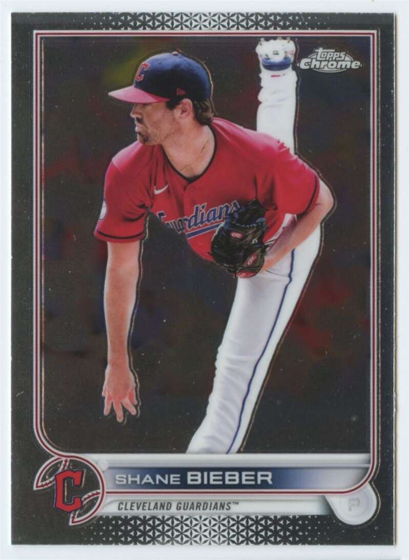 2022 Topps Chrome #208 Shane Bieber NM-MT Guardians ID:51636