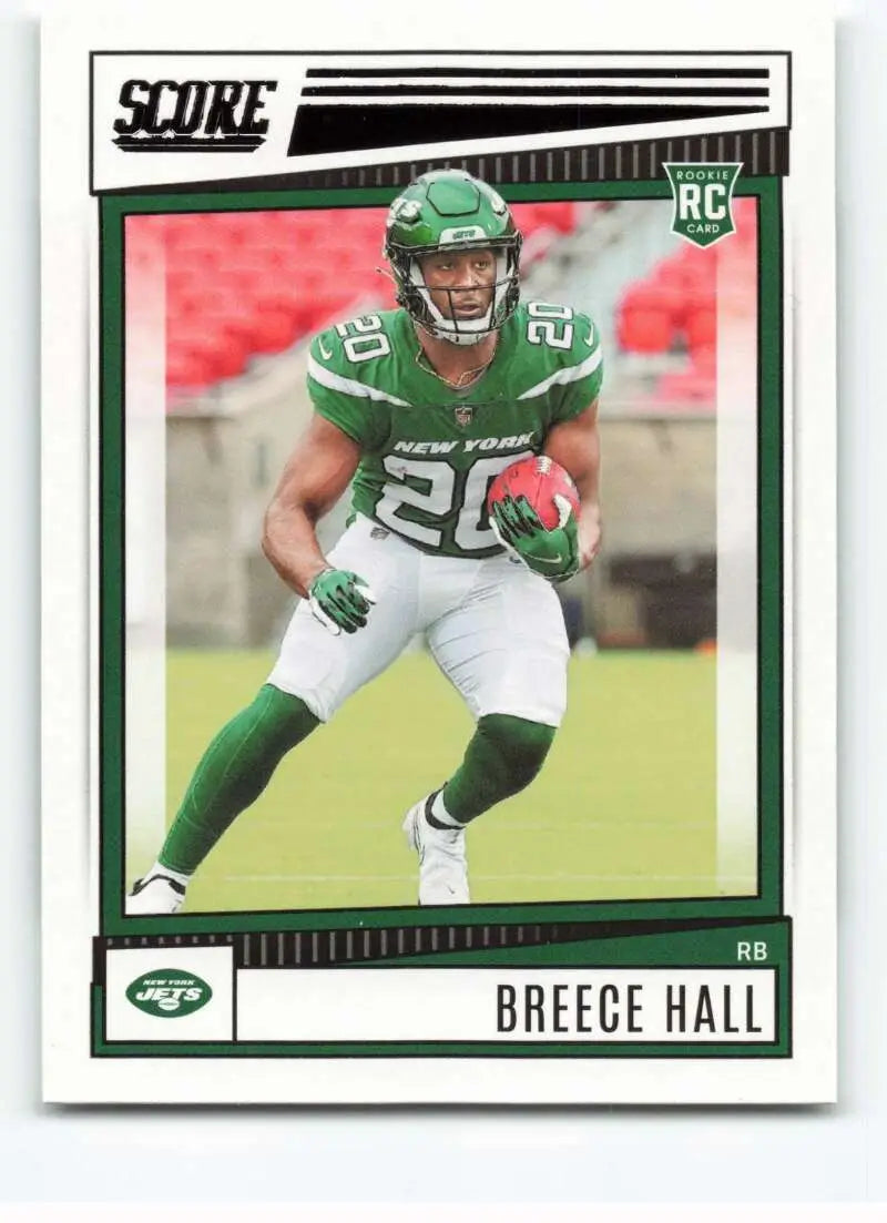 2022 Score #330 Breece Hall NM-MT RC Rookie NY Jets ID:48586