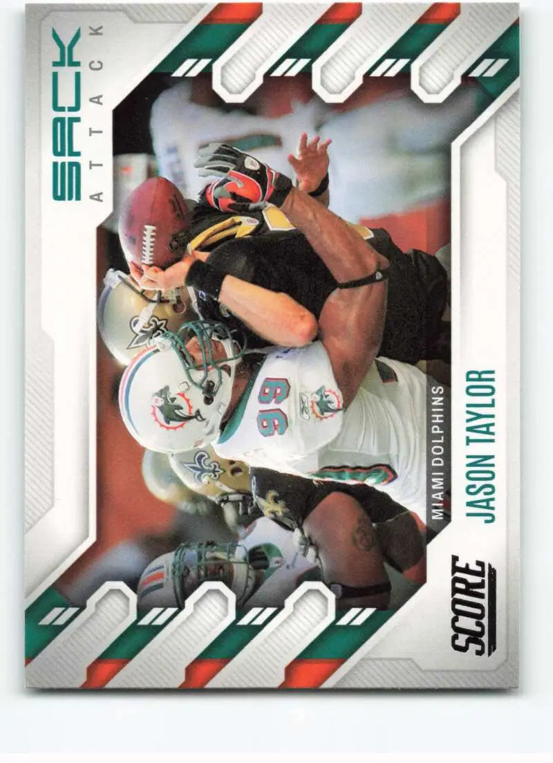 2022 Score Sack Attack #14 Jason Taylor NM-MT Dolphins ID:50582