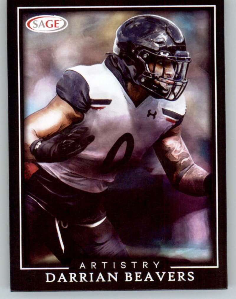 2022 SAGE Artistry Black Border #11 Darrian Beavers NM Near Mint ID:66157