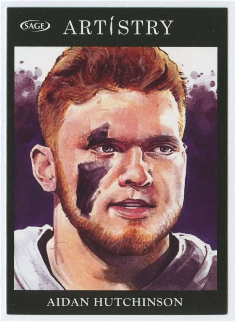 2022 SAGE Artistry Black Border #91 Aidan Hutchinson NM Near Mint ID:66220