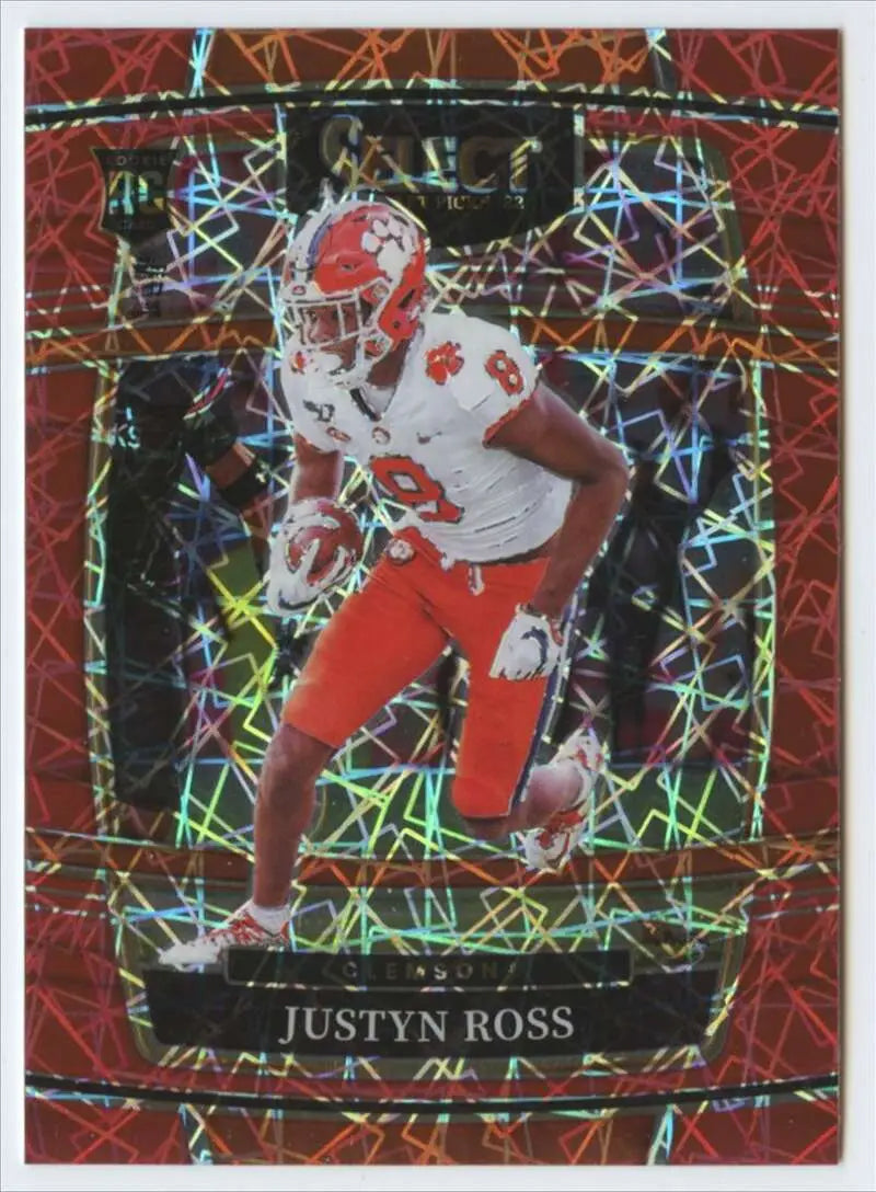 2022 Panini Select Draft Picks Red Lazer Prizm #13 Justyn Ross NM Near ID:66419