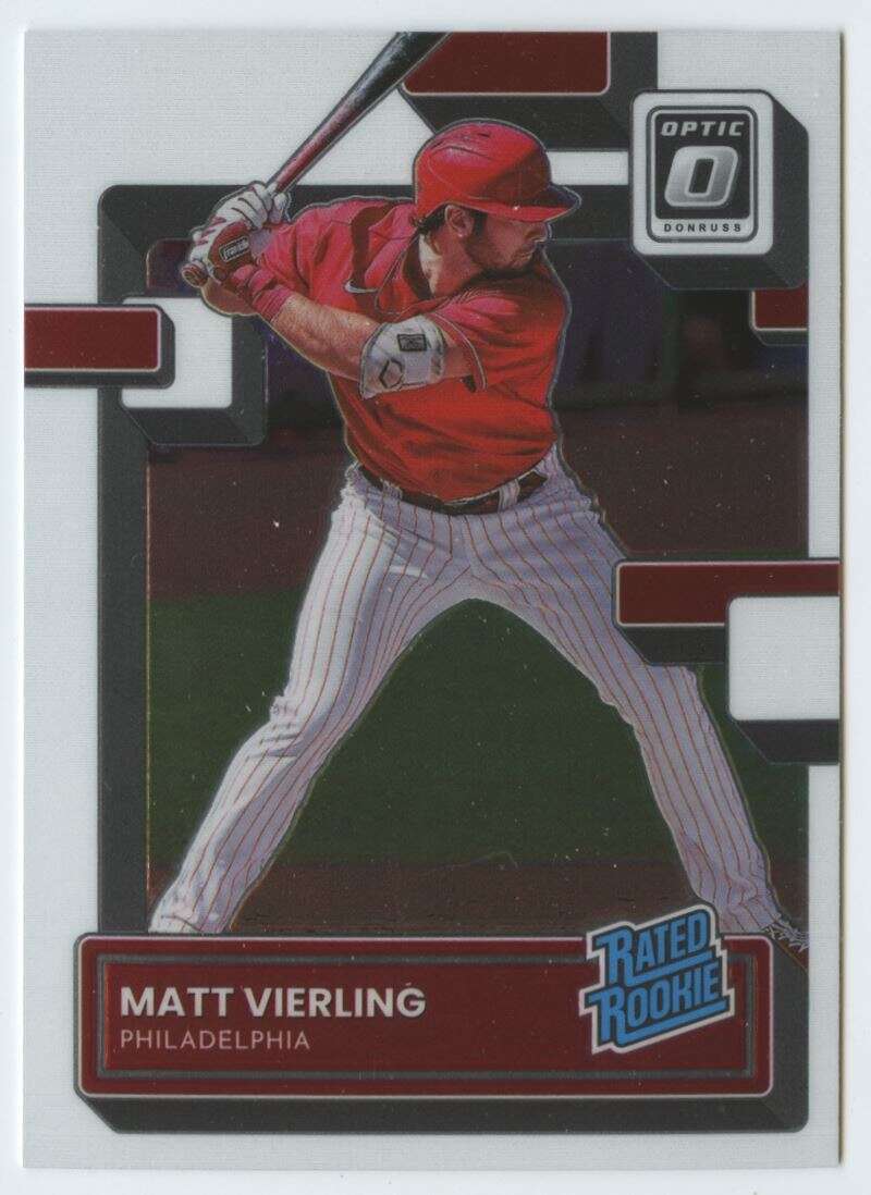 2022 Donruss Optic #85 Matt Vierling NM-MT RC Rookie Phillies Rated Roo ID:53393
