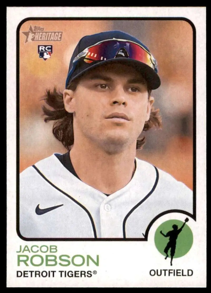 2022 Topps Heritage High Number #588 Jacob Robson NM-MT RC Rookie Tiger ID:59382