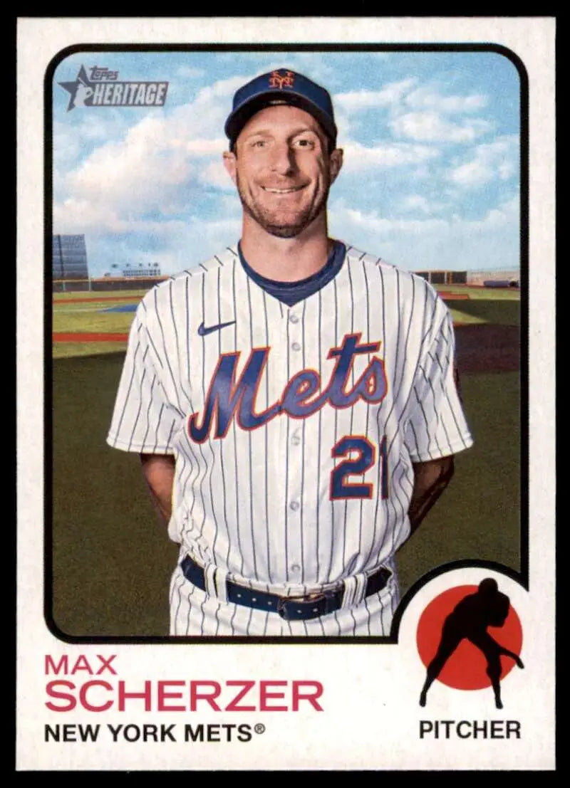 2022 Topps Heritage High Number #641 Max Scherzer NM-MT Mets ID:68077