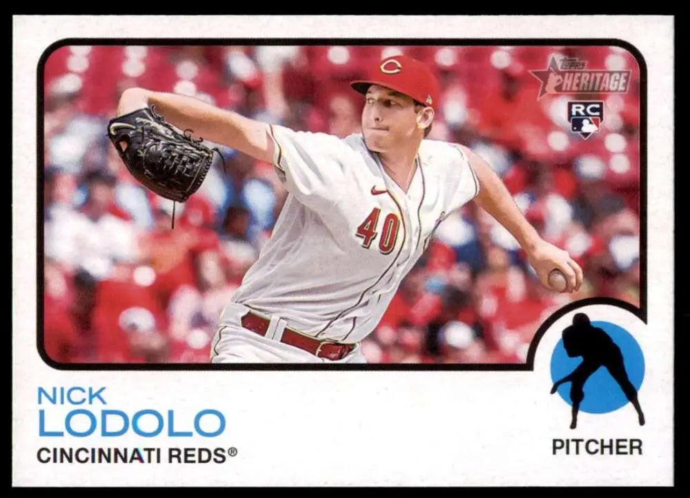 2022 Topps Heritage High Number #676 Nick Lodolo NM-MT RC Rookie Reds ID:68102