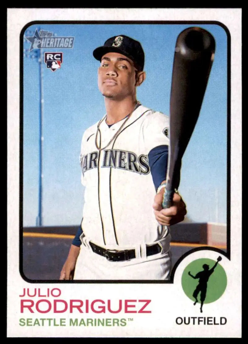2022 Topps Heritage High Number #700 Julio Rodriguez NM-MT RC Rookie Ma ID:62280