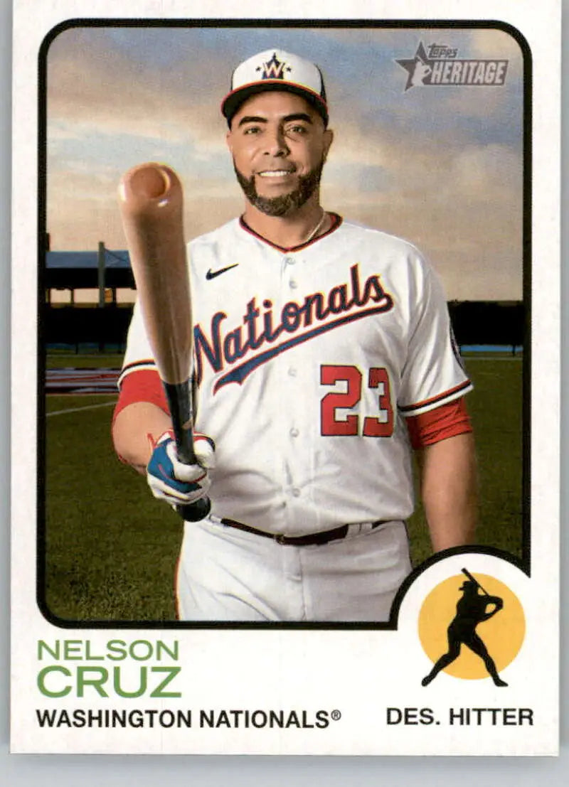 2022 Topps Heritage High Number #719 Nelson Cruz NM-MT SP Nationals ID:62288