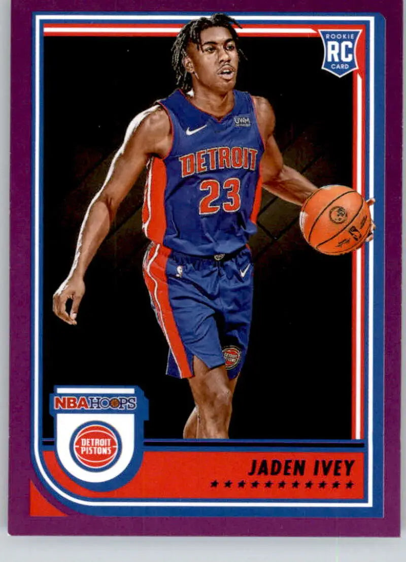 2022-23 Panini NBA Hoops Purple #235 Jaden Ivey NM-MT RC Rookie Pistons ID:51898
