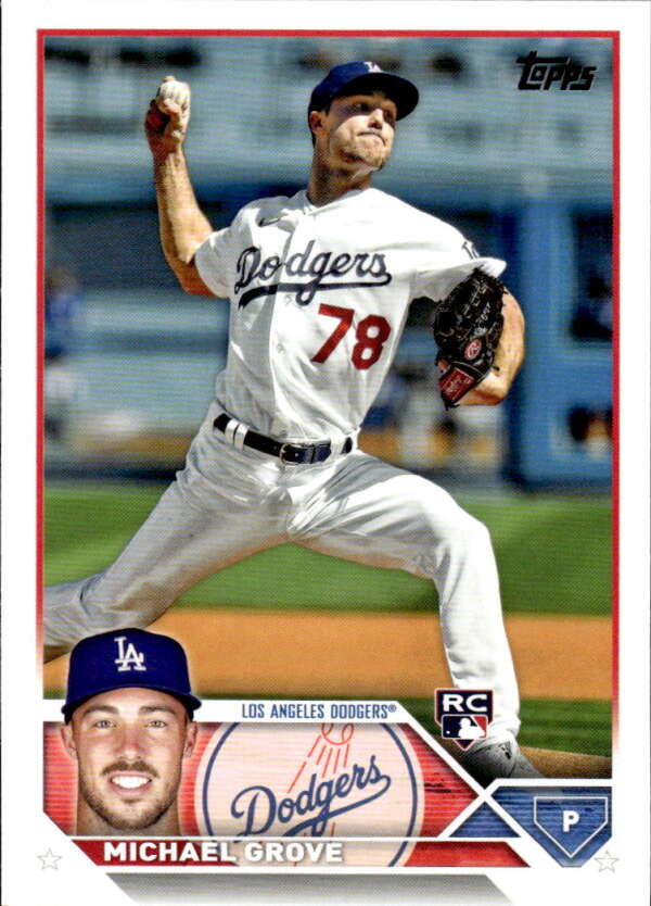 2023 Topps #15 Michael Grove NM-MT RC Rookie Dodgers ID:58620
