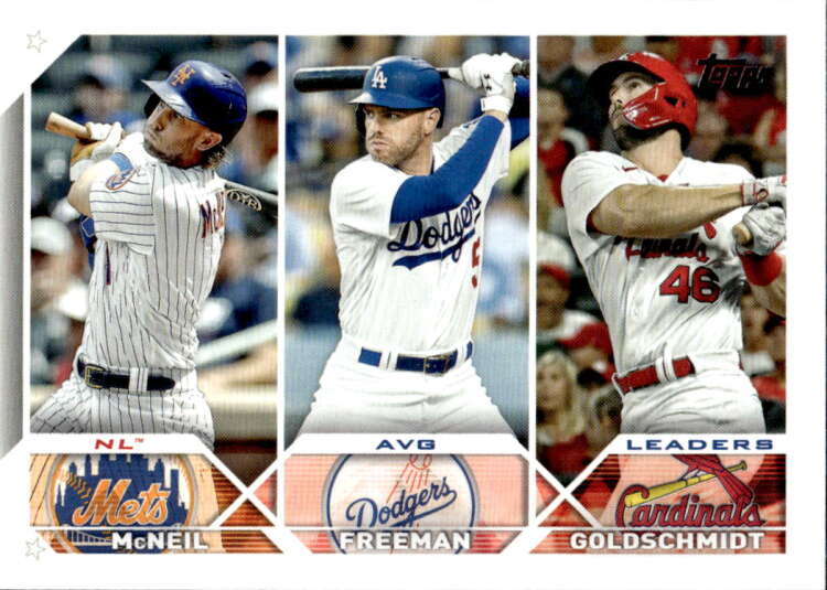 2023 Topps #43 Paul Goldschmidt/Freddie Freeman/Jeff McNeil NM-MT ID:58043