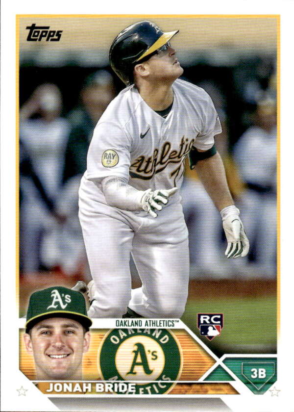 2023 Topps #95 Jonah Bride NM-MT RC Rookie Athletics ID:58974