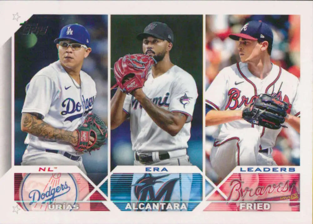 2023 Topps #211 Max Fried/Sandy Alcantara/Julio Urias NM-MT ID:50209