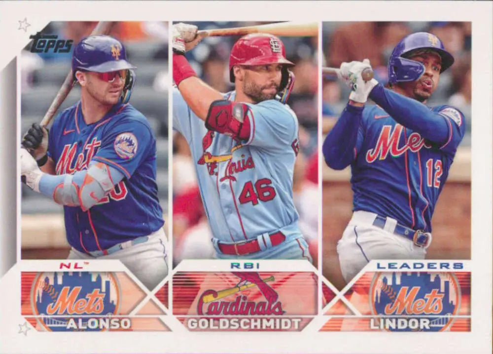 2023 Topps #240 Paul Goldschmidt/Pete Alonso/Francisco Lindor NM-MT ID:54064