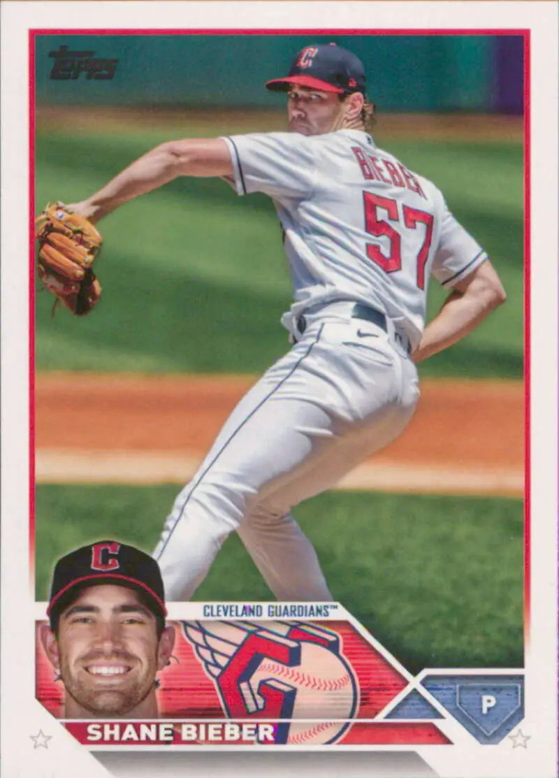 2023 Topps #298 Shane Bieber NM-MT Guardians ID:57021