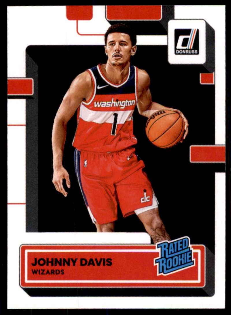 2022-23 Donruss #210 Johnny Davis NM-MT RC Rookie Wizards Rated Rookie ID:54826