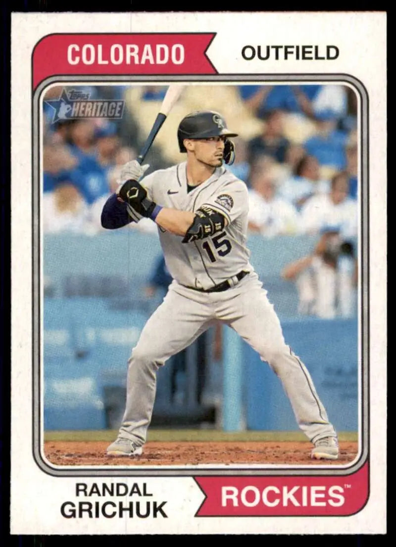 2023 Topps Heritage #233 Randal Grichuk NM Near Mint Rockies ID:65289