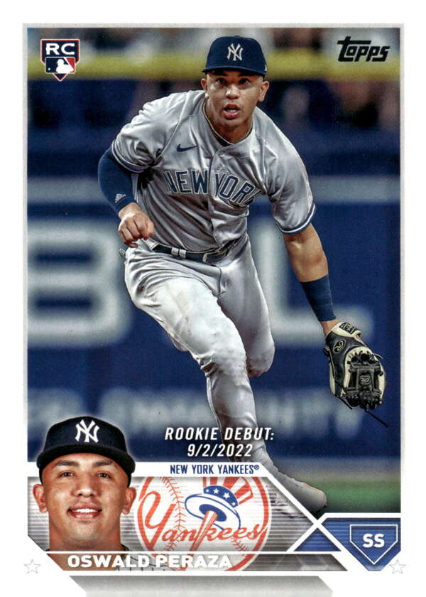 2023 Topps Update Series #US44 Oswald Peraza NM-MT Yankees Rookie Debut ID:67637