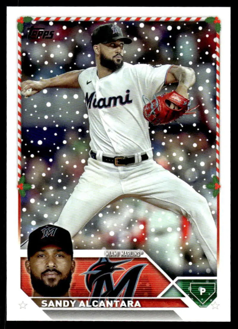 2023 Topps Holiday #H33 Sandy Alcantara NM Near Mint Marlins ID:65898
