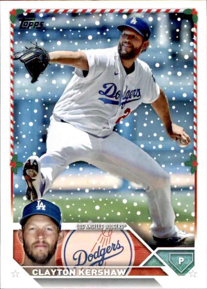 2023 Topps Holiday #H98 Clayton Kershaw NM Near Mint Dodgers ID:66291