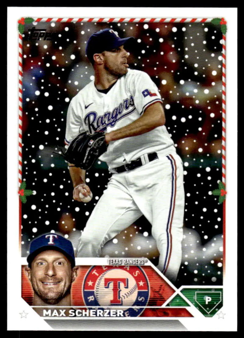 2023 Topps Holiday #H128 Max Scherzer NM Near Mint Rangers ID:66343