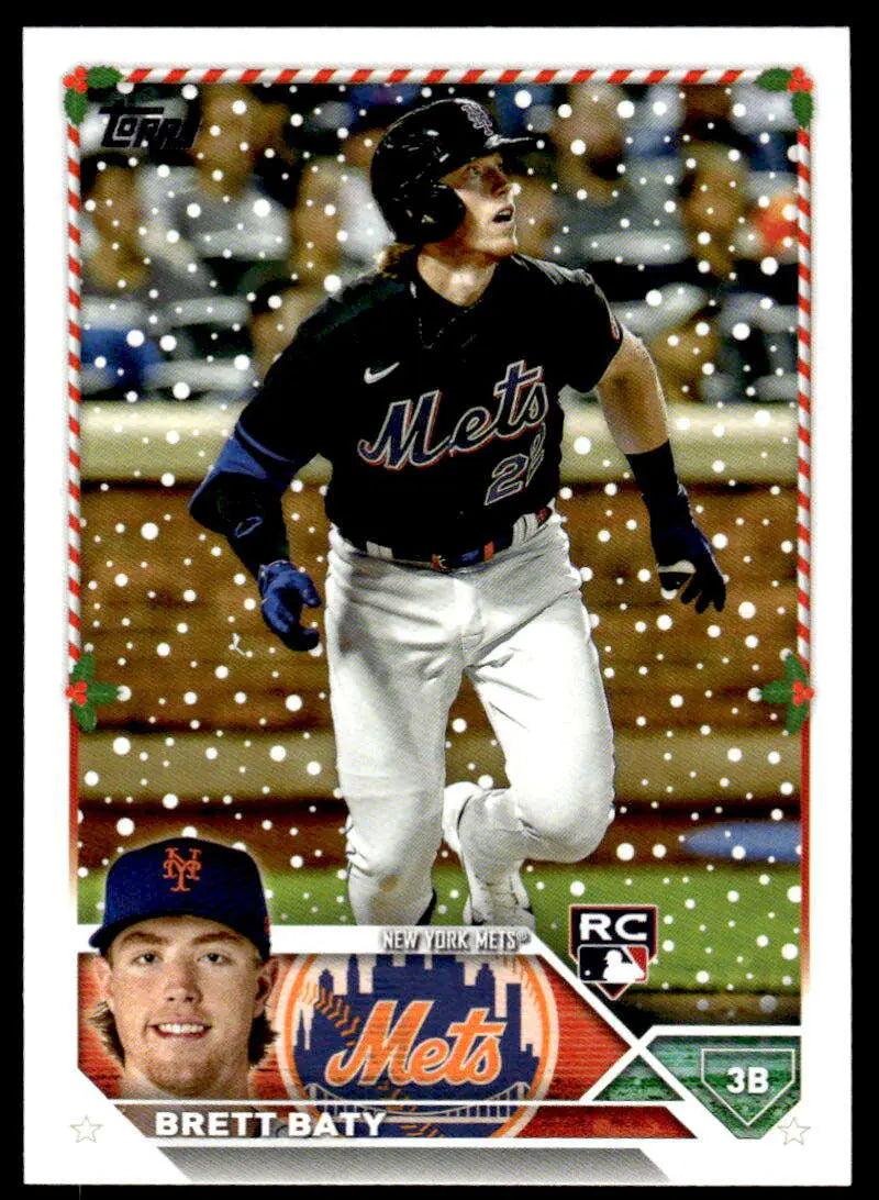 2023 Topps Holiday #H151 Brett Baty NM Near Mint RC Rookie Mets ID:66390