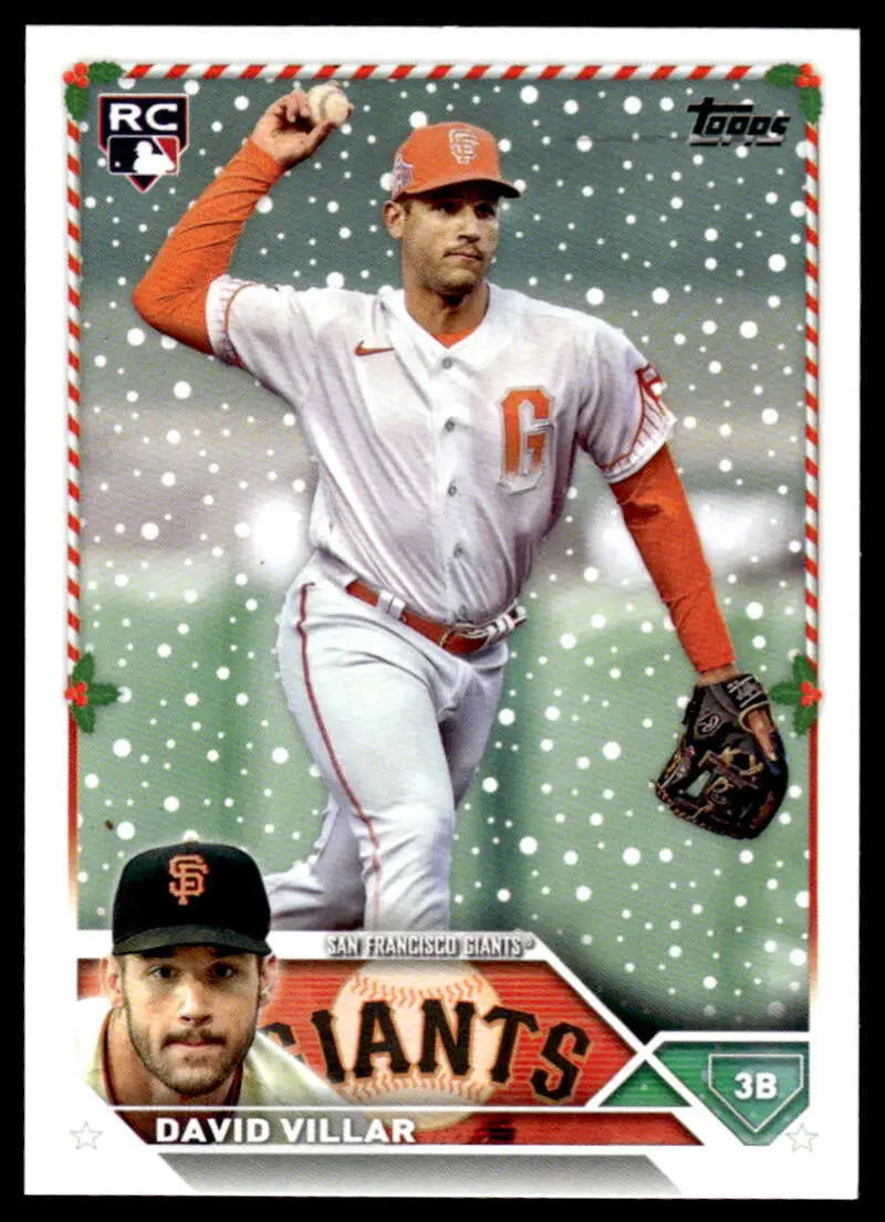 2023 Topps Holiday #H161 David Villar NM Near Mint RC Rookie Giants ID:66548