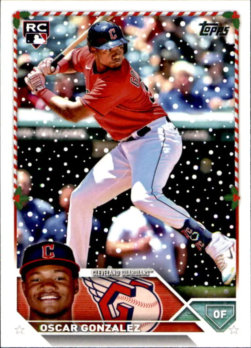 2023 Topps Holiday #H188 Oscar Gonzalez NM Near Mint RC Rookie Guardian ID:66594
