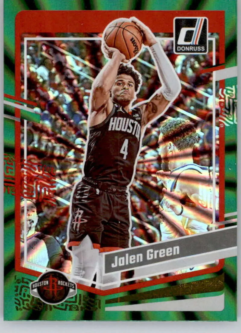 2023-24 Donruss Holo Green Laser #116 Jalen Green NM-MT Rockets ID:70223