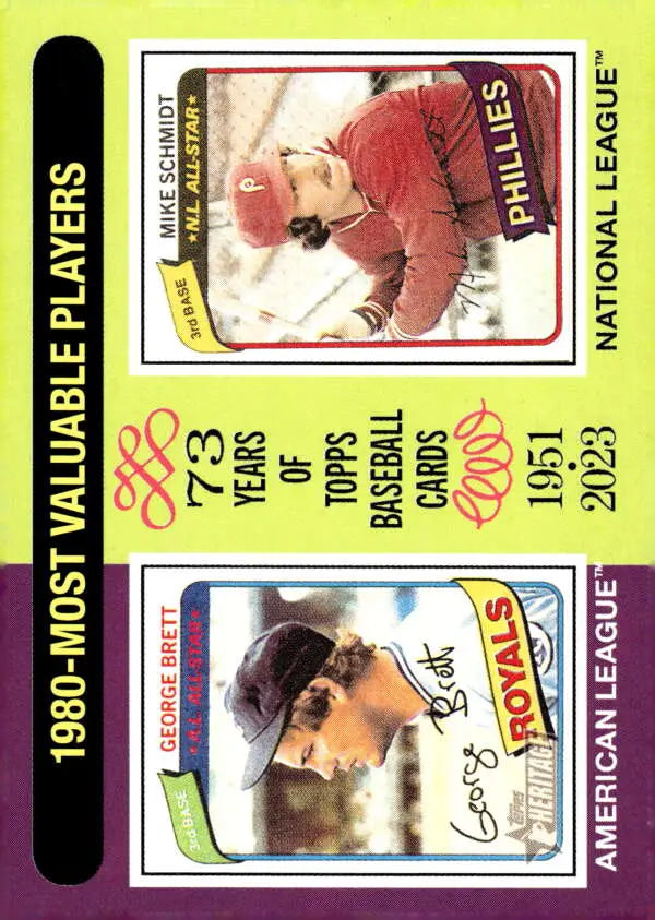 2024 Topps Heritage #195 George Brett/Mike Schmidt NM-MT ID:70172