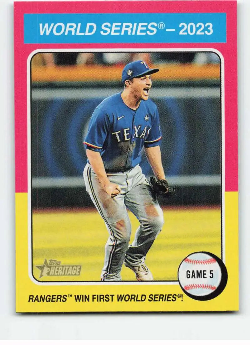 2024 Topps Heritage #466 World Series 2023: Game 5 NM-MT Rangers ID:70212