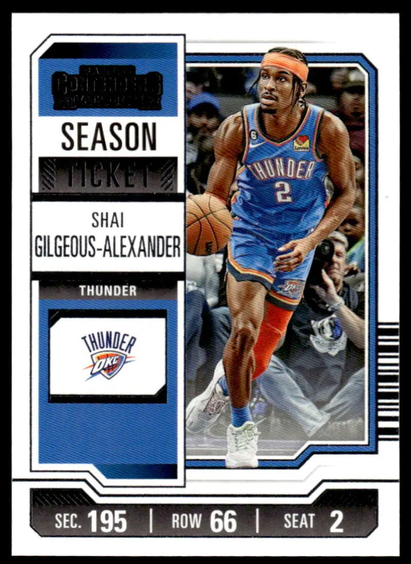 2023-24 Panini Contenders Season Ticket Retail #52 Shai Gilgeous-Alexan ID:74990