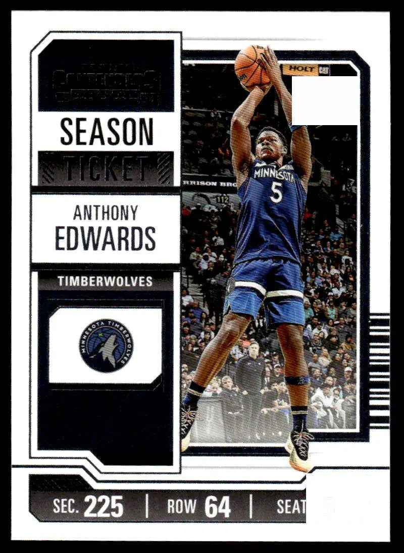 2023-24 Panini Contenders Season Ticket Retail #62 Anthony Edwards NM-M ID:74224