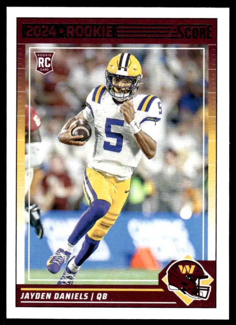 2024 Score #302 Jayden Daniels NM Near Mint RC Rookie Commanders ID:75956