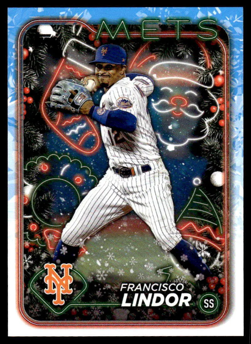 2024 Topps Holiday #H36 Francisco Lindor NM-MT Mets ID:75394