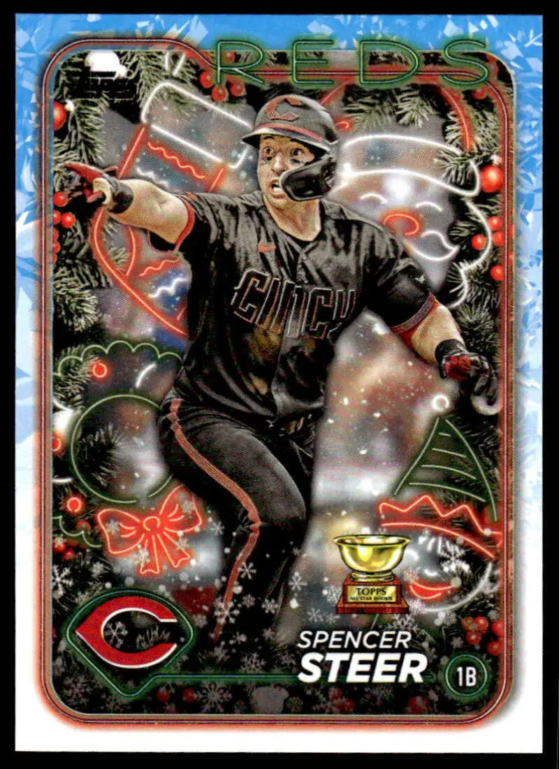 2024 Topps Holiday #H112 Spencer Steer NM-MT Reds ID:76666